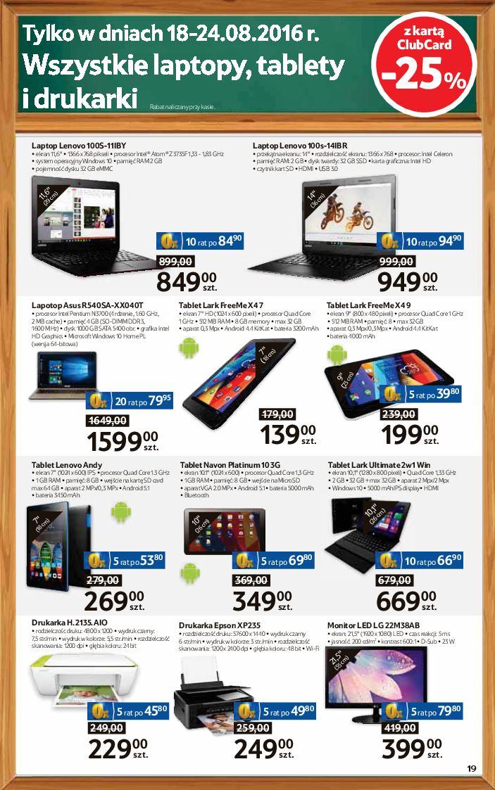 Gazetka promocyjna Tesco str. 19